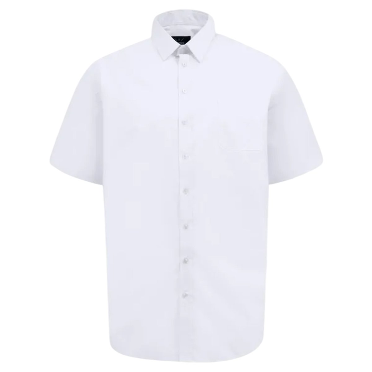 Chemise extensible manches courtes grande taille LUCAS bleu marine, DUKE
