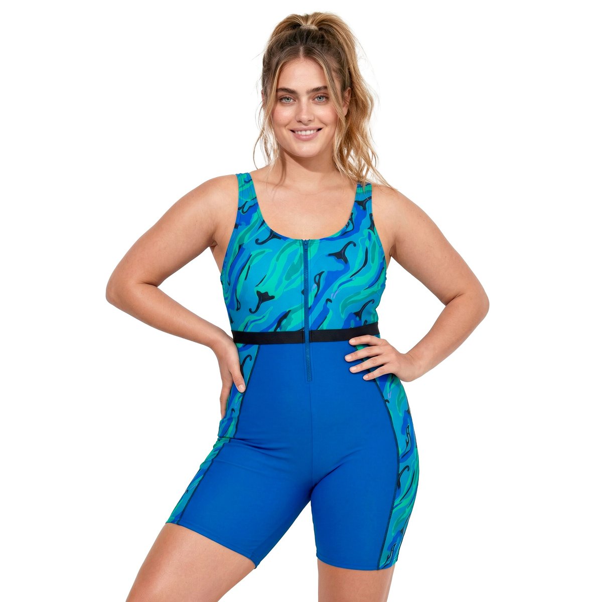 Maillot de bain sans bonnets souples bleu roi, ULLA POPKEN