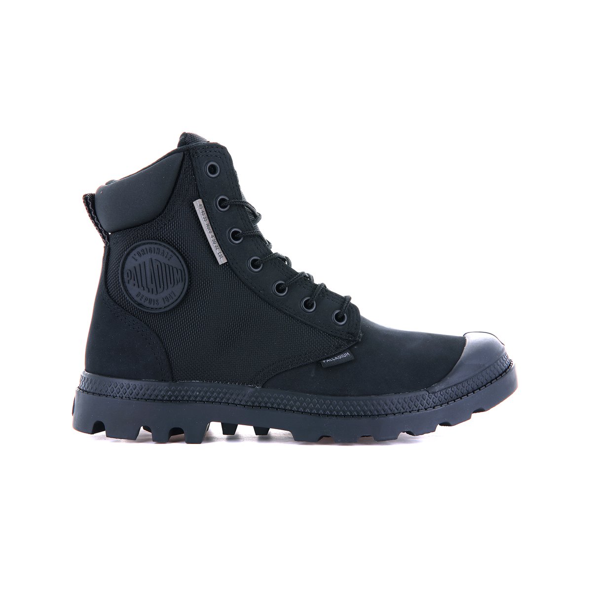 Boots en cuir PAMPA SC WPN U-S black/black, PALLADIUM