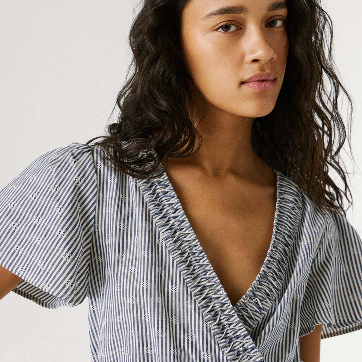 Robe Courte À Rayures bleus de l'union, PEPE JEANS