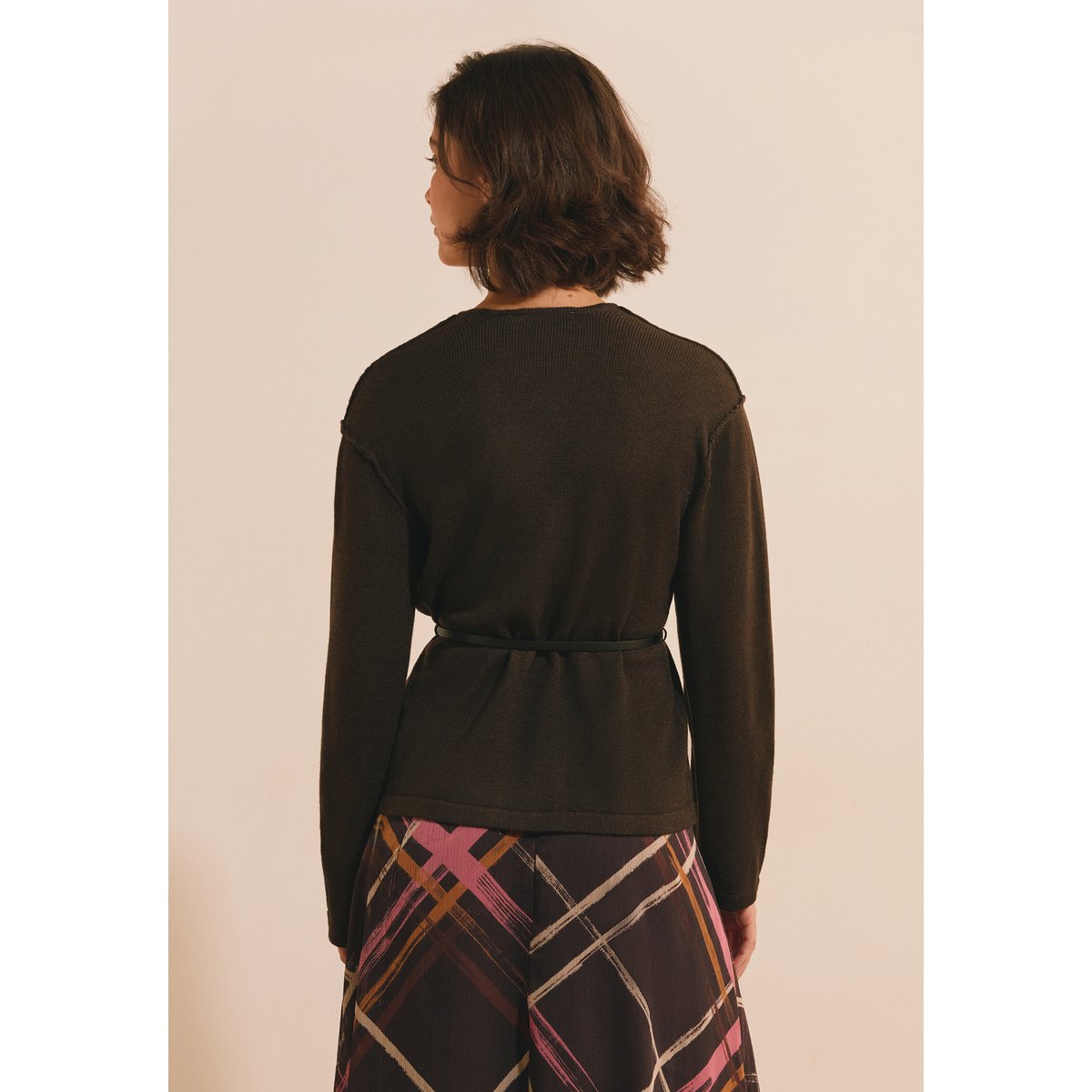 ETAM PULL STONNA VESTE - COL V chocolat, ETAM