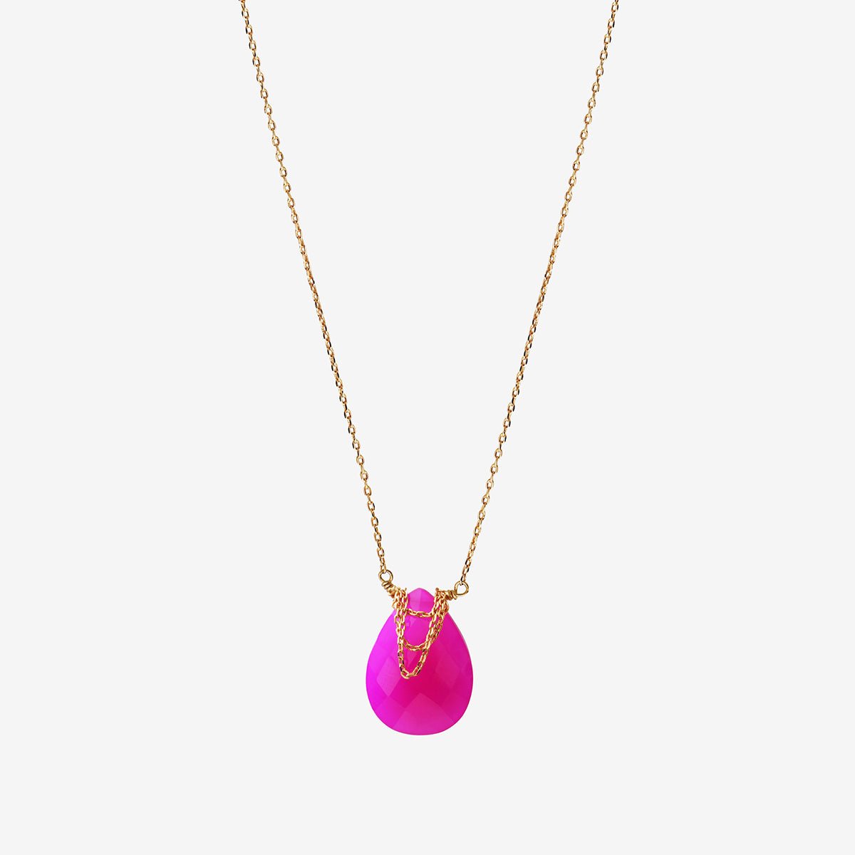 Collier solange onyx rose rose, CAROLINE NAJMAN