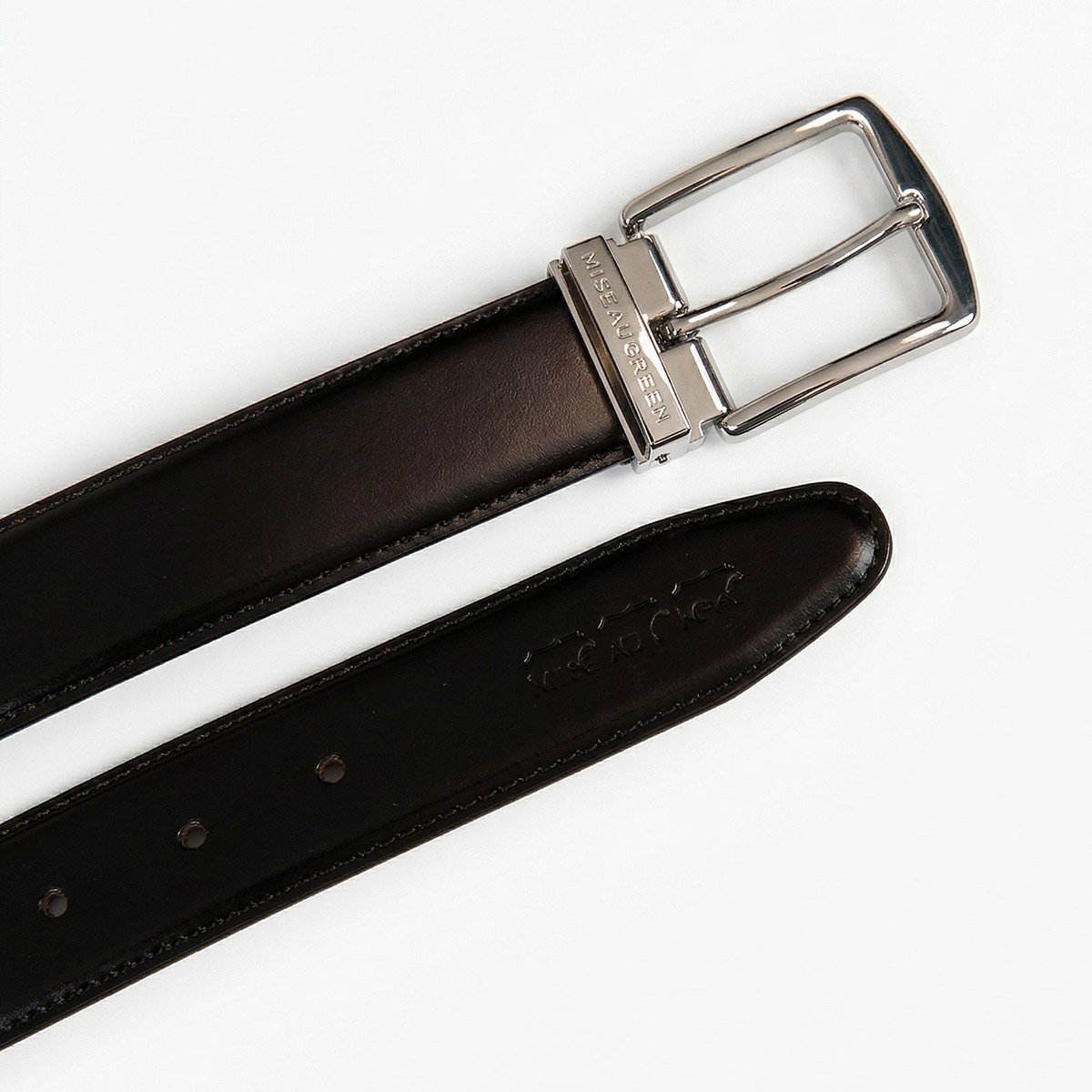 Ceinture cuir Gareld noir, MISE AU GREEN