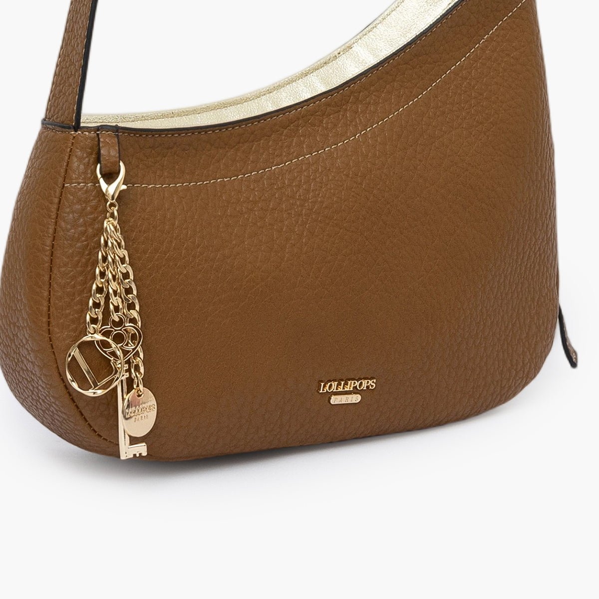 Sac porté épaule Todora M camel,doré, LOLLIPOPS