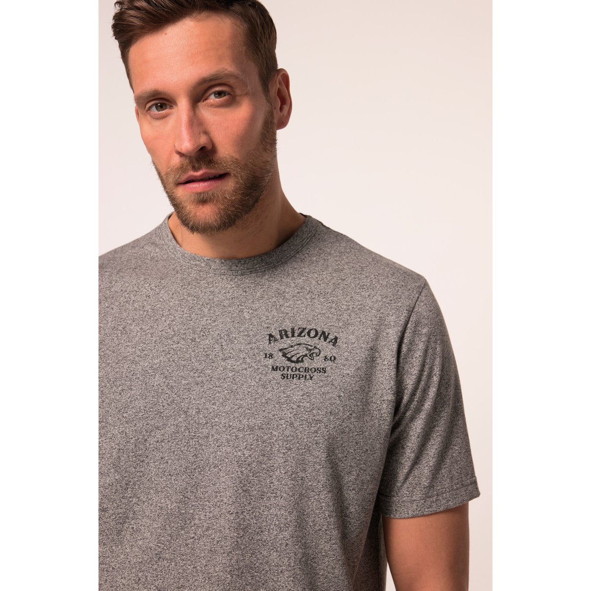 T-shirt en jersey chiné gris chiné, JP1880
