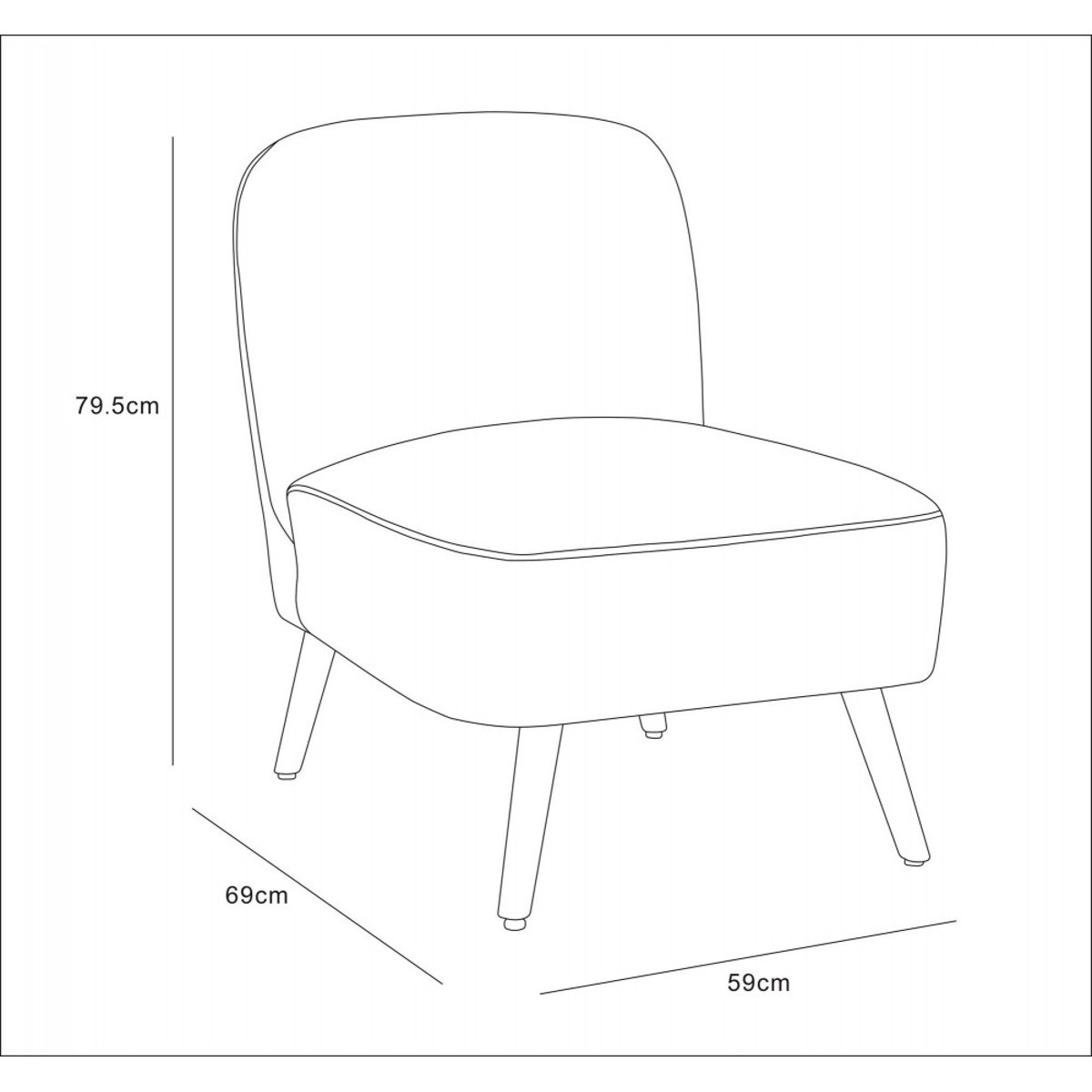 Fauteuil bucolique - Amadeus vert kaki, AMADEUS