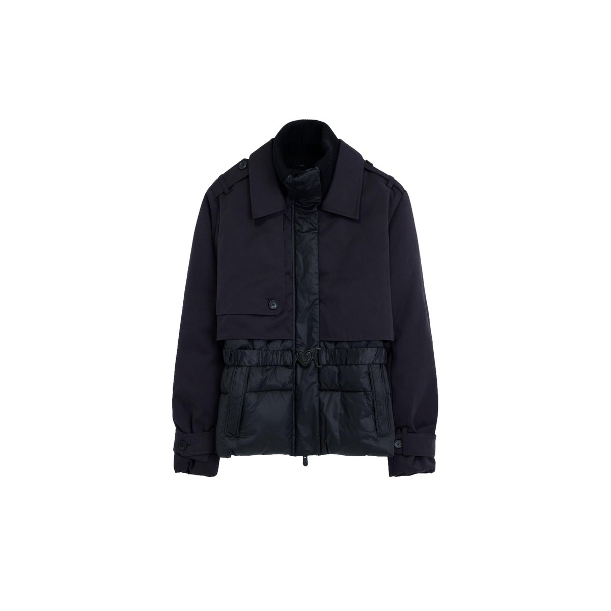 Manteau matelassé court noir, DESIGUAL