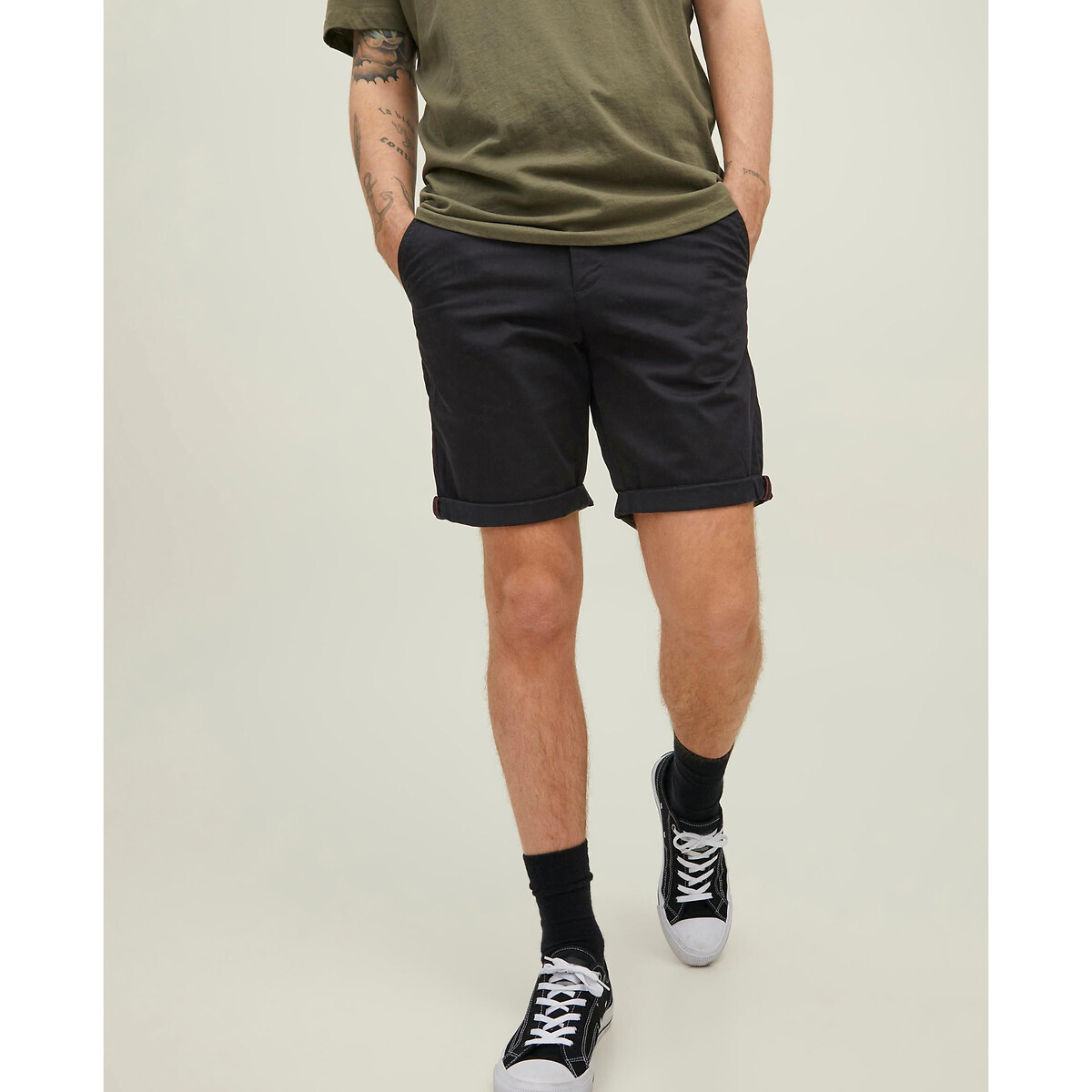 Short droit Bowie noir, JACK & JONES
