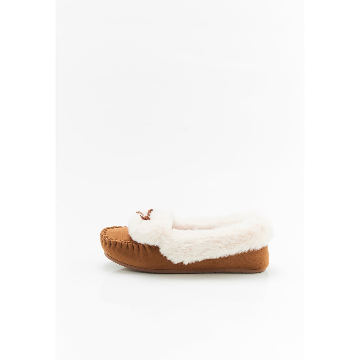 Chaussons Thermolactyl imitation fourrure marron noisette, DAMART