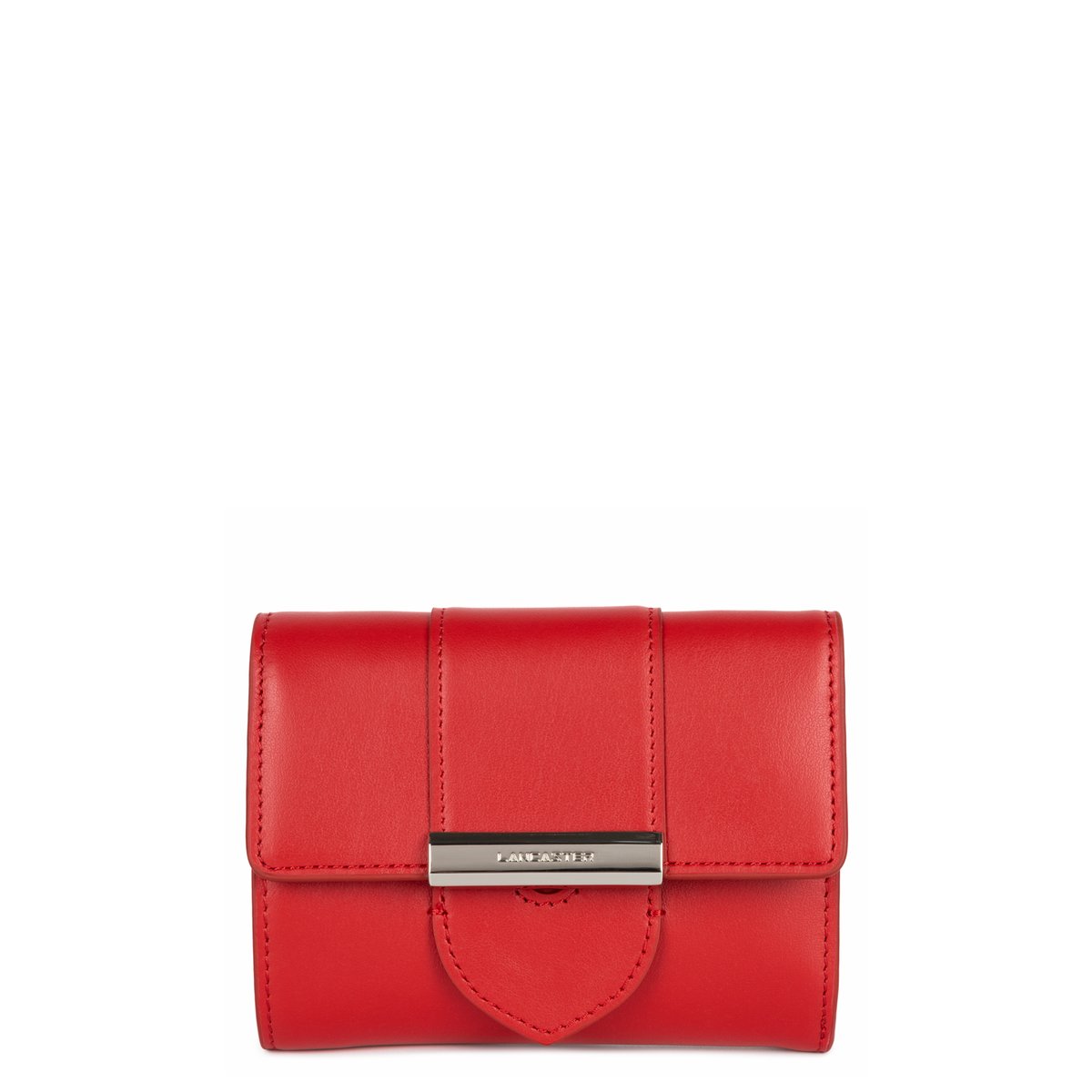 Portefeuille rectangulaire saffiano signature rouge Lancaster La Redoute