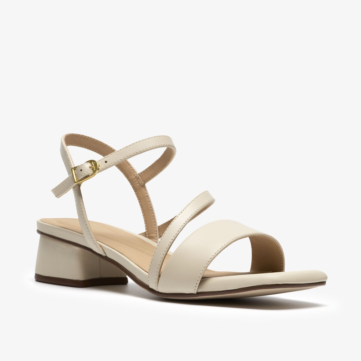 Sandales en cuir Serina35 Strap crème, CLARKS