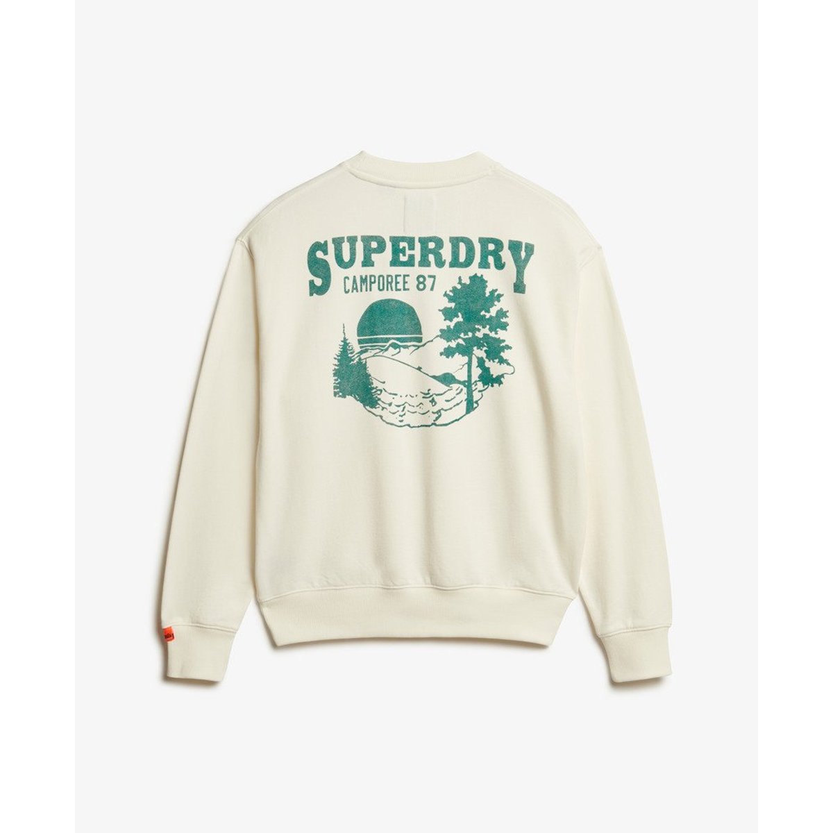 Sweat ras du cou ample monochrome Lo-Fi Outdoor crème, SUPERDRY