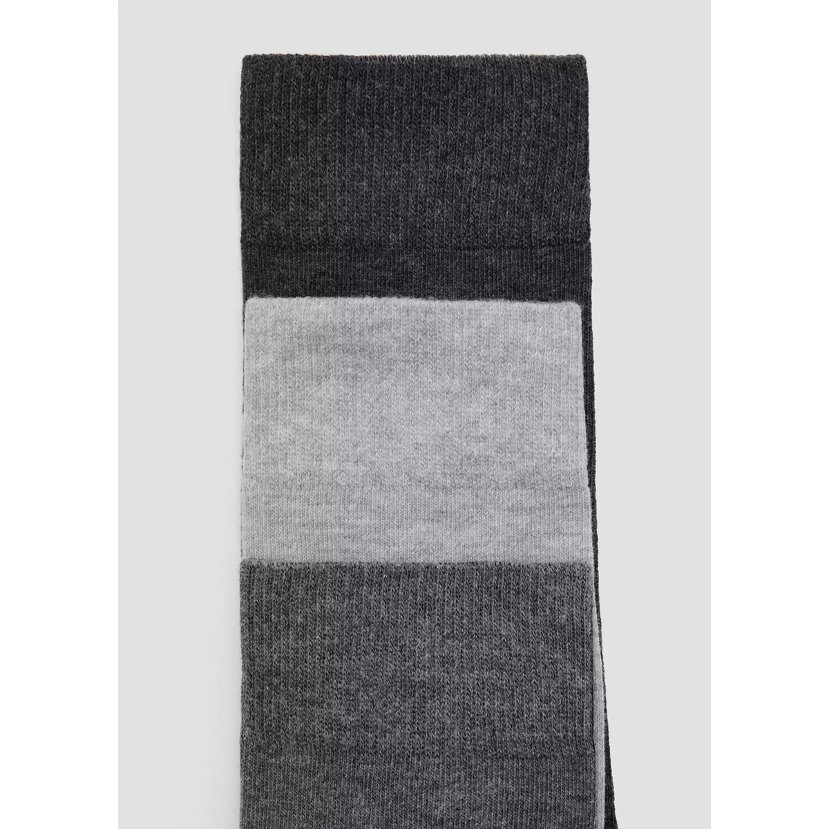 Lot 3 paires de chaussettes longues coton gris, MANGO MAN