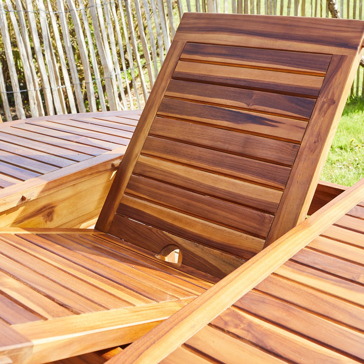Table de jardin en teck huilé extensible 6/8 places  BALI marron, BERAH GETAH