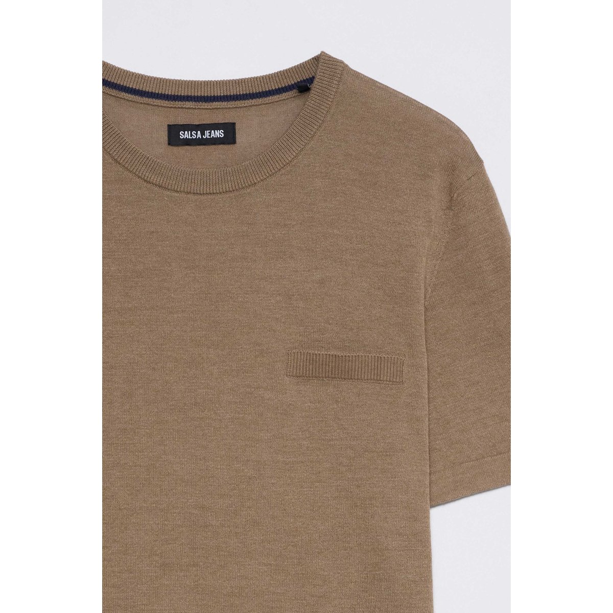 T-SHIRT EN MAILLE TRICOTÉE beige, SALSA JEANS