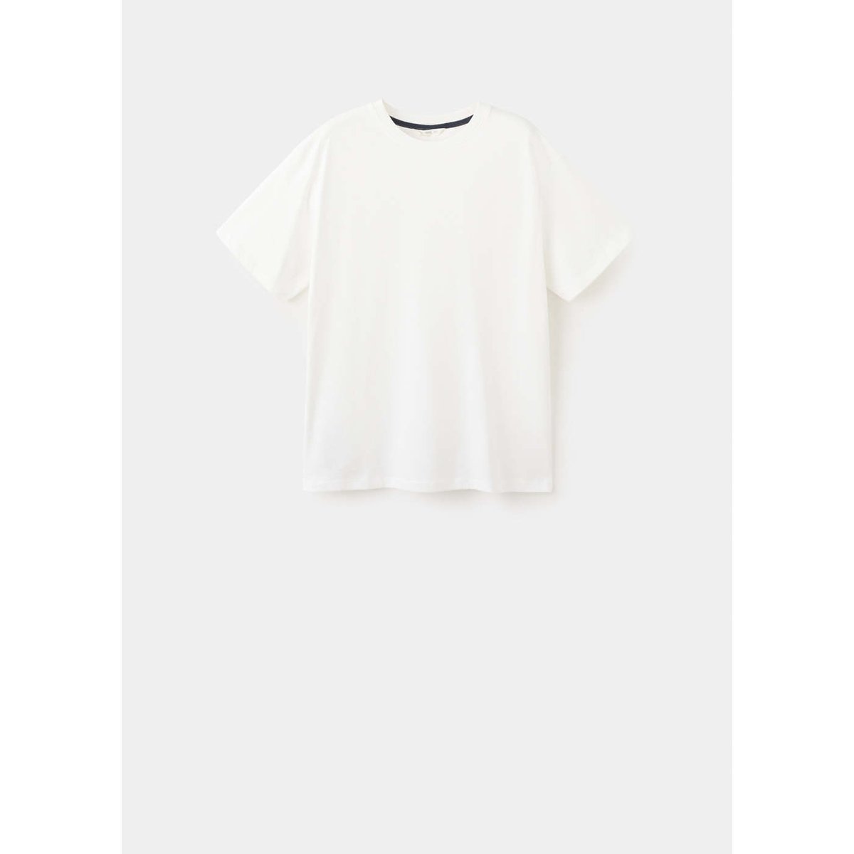 T-shirt basique en coton blanc cassé, MANGO TEEN
