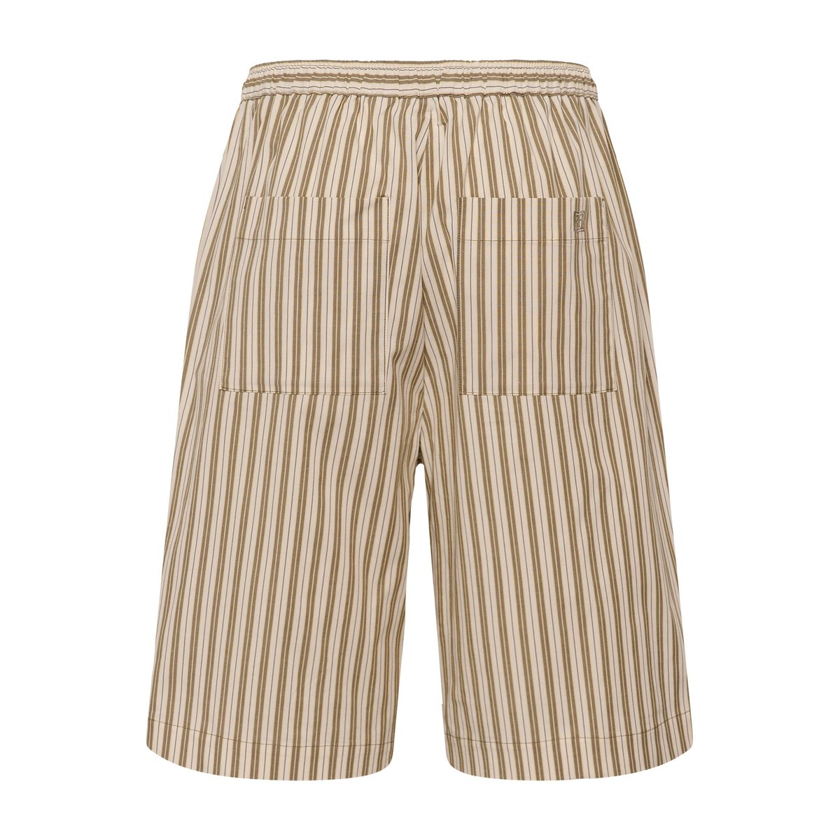 Shorts Casual vert dusky green stripe, SOAKED IN LUXURY