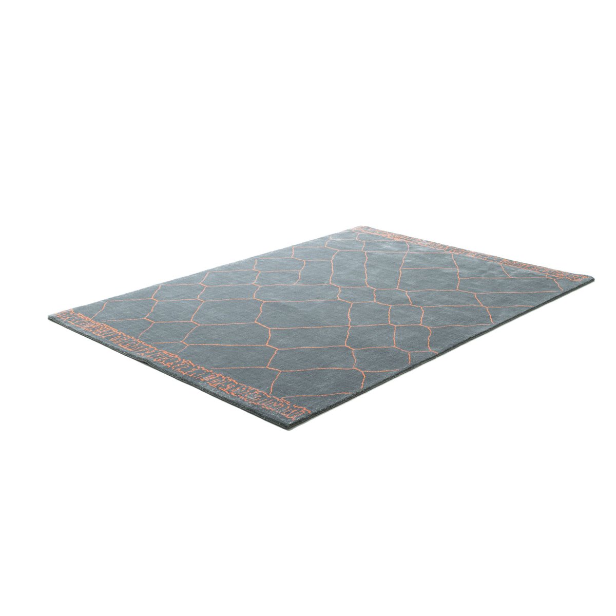 Tapis tissé main en PET recyclé pour l'intérieur et l'extérieur - Kyoto gris, THEKO