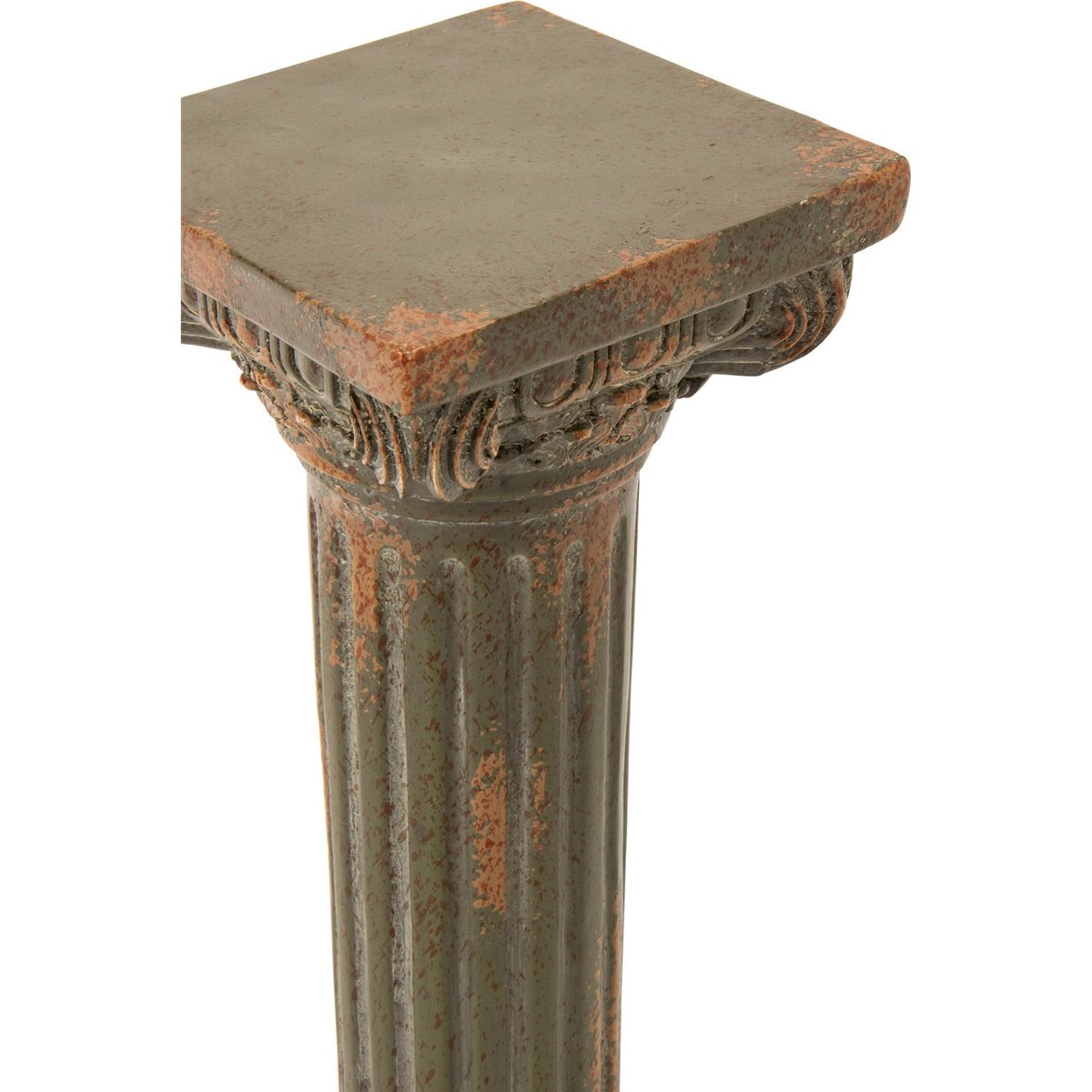 Socle extérieur effet vieilli vert foncé antique, RECOLLECTION