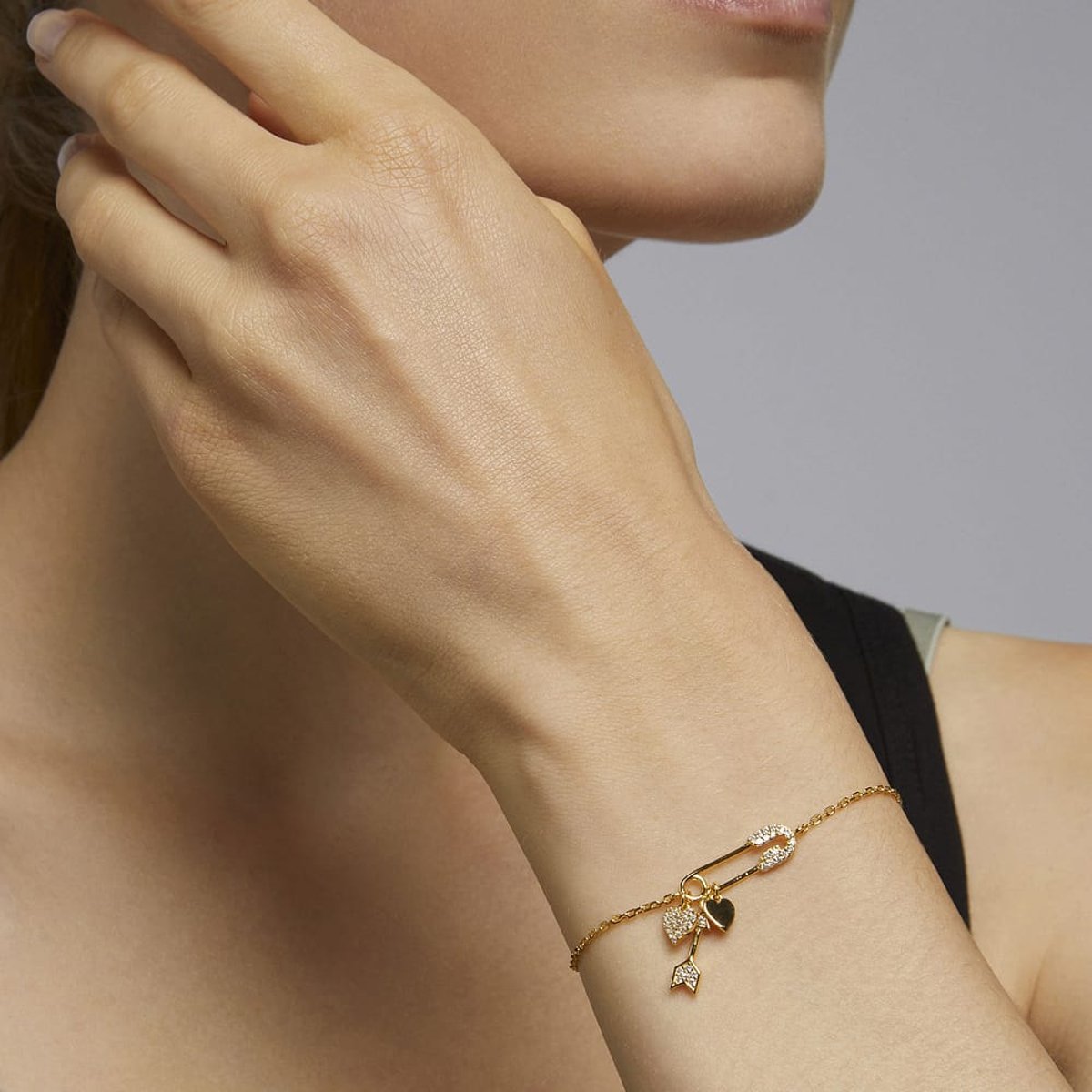 Bracelets en Argent/oxyde de zirconium De Zirconium et Oxyde de zirconium or, SOLIS