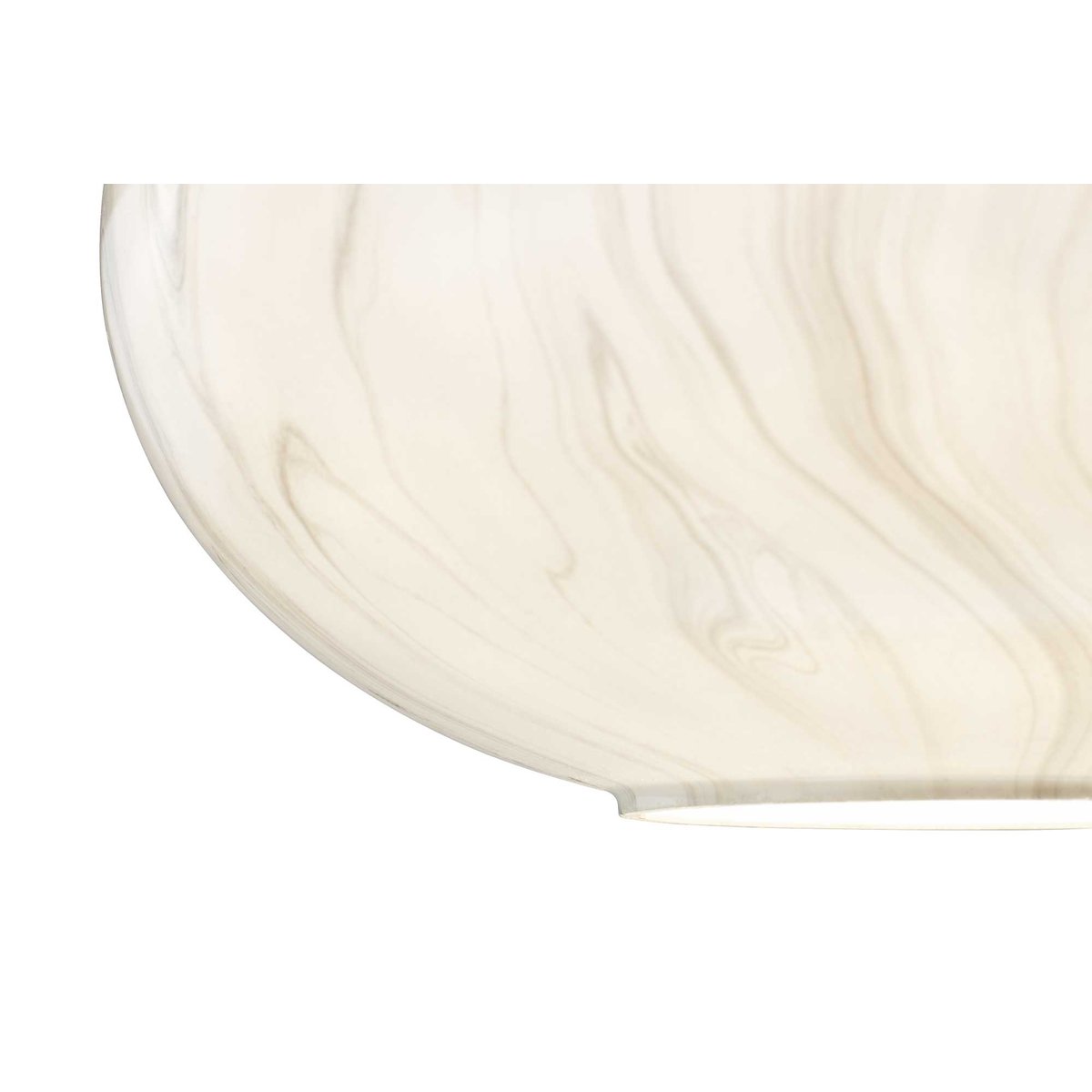 Suspension galet en verre effet marbre - CARRAO blancgris, C-CREATION