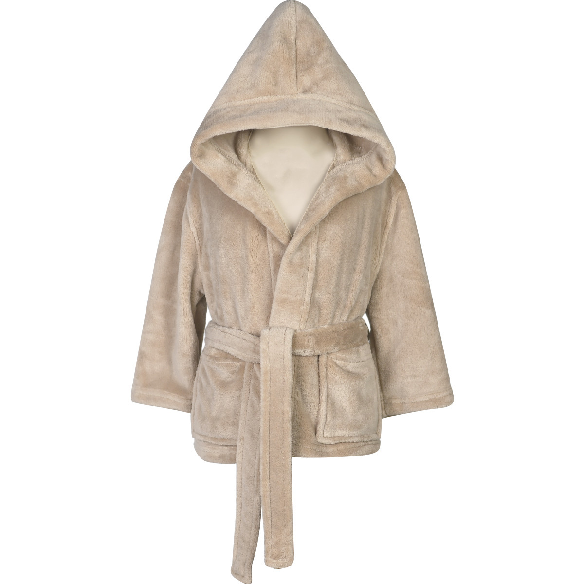 Peignoir enfant polaire doux & chaud BABY KOMO BEAR sable, SENSEI MAISON