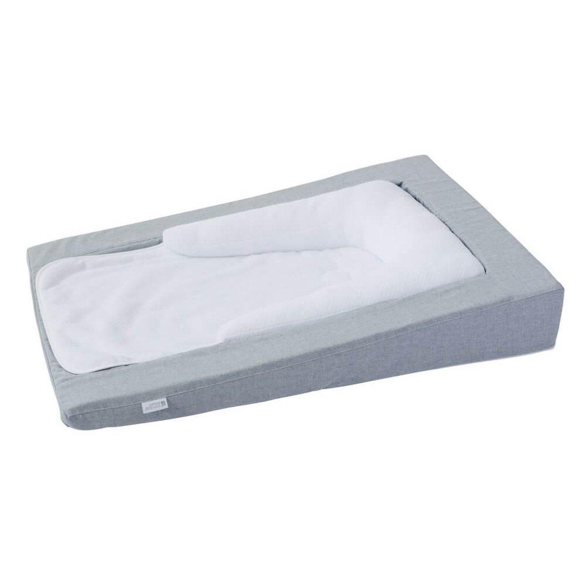 Matelas à langer Douillet 2en1 gris chiné, CANDIDE