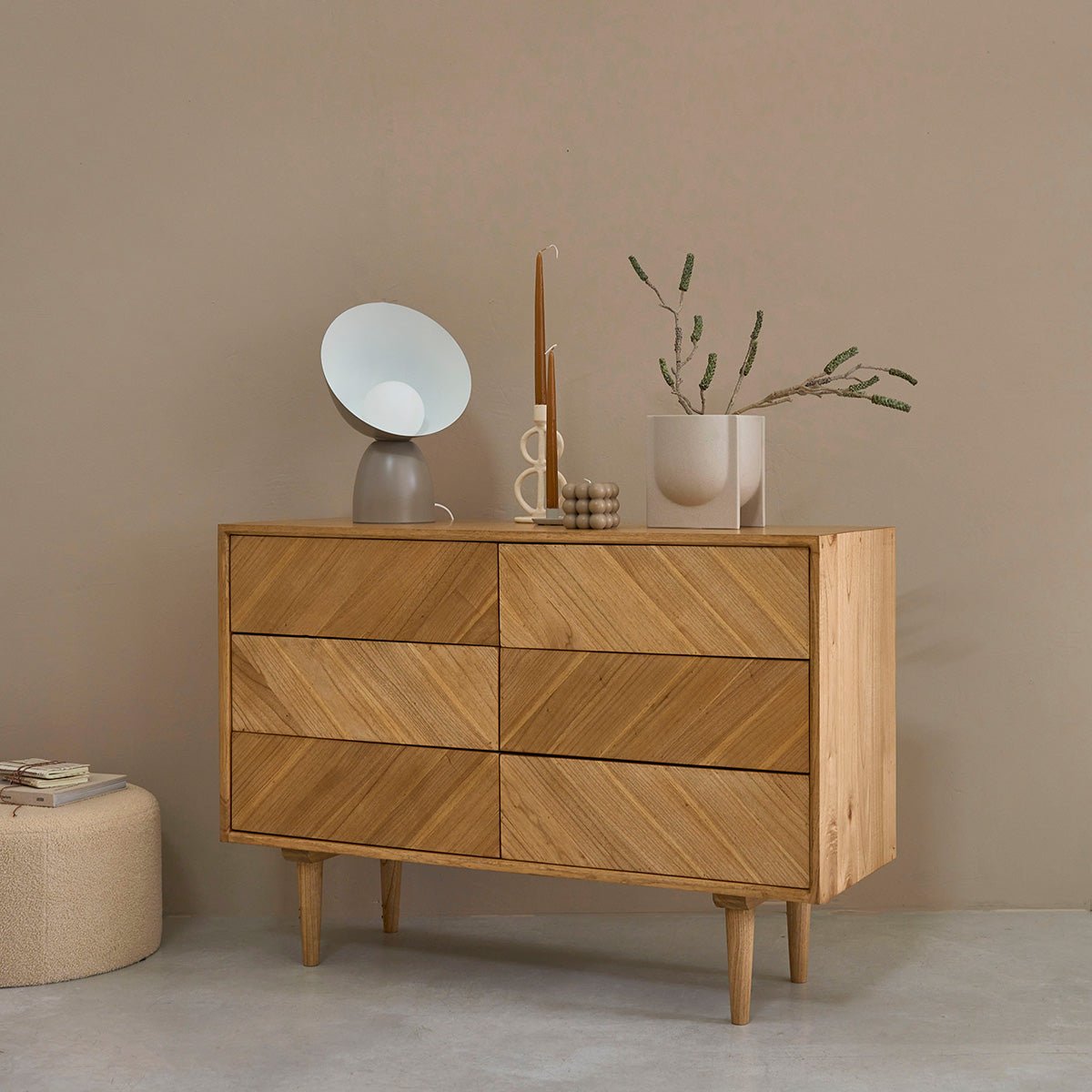 Buffet en bois massif 120 cm PACÔME naturel, BERAH GETAH