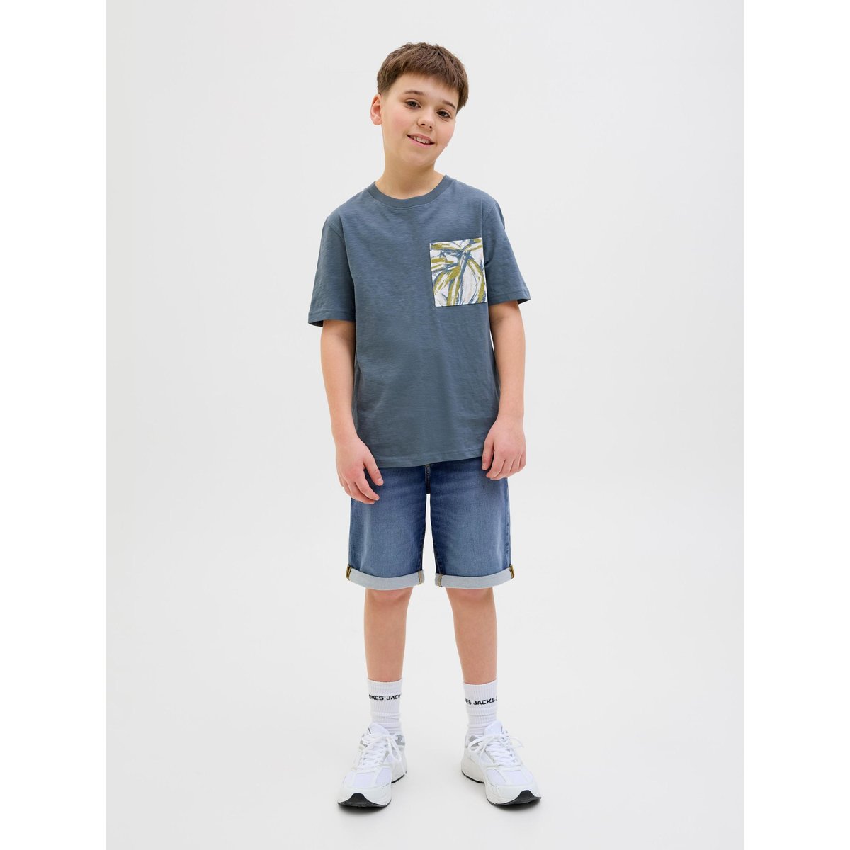 Short bleue - blue denim 1, JACK & JONES JUNIOR