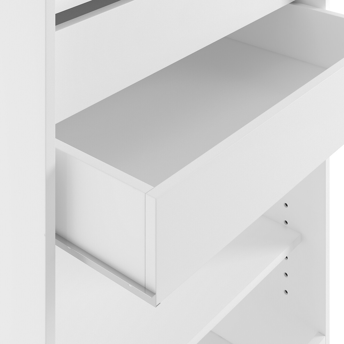 Modulo guardaroba, 3 ripiani e 2 cassetti Build bianco, LA REDOUTE INTERIEURS