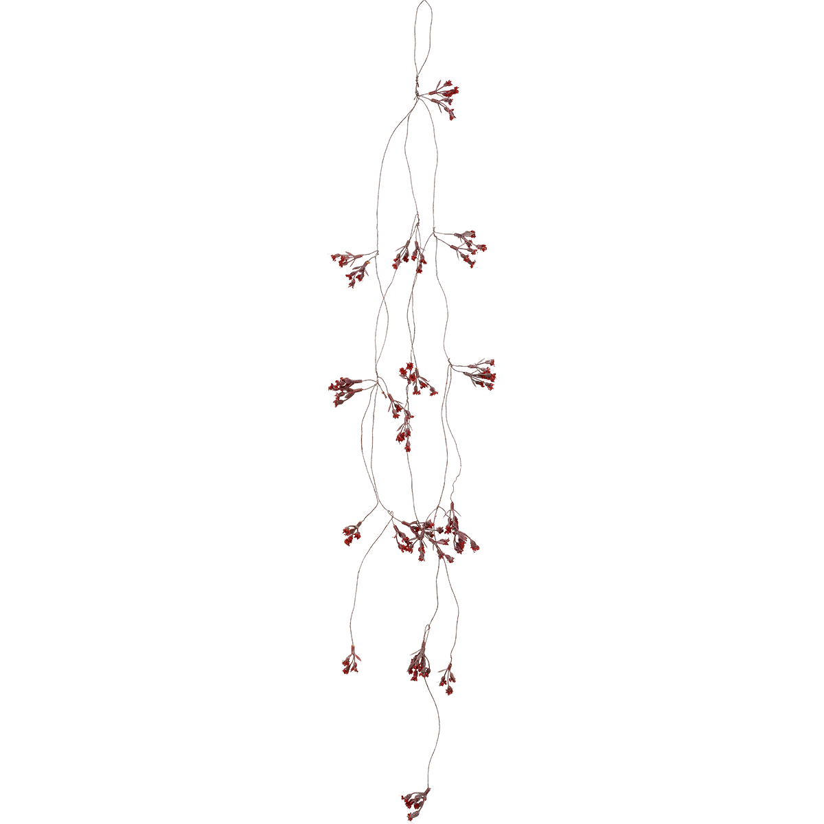 Guirlande à suspendre de mini fleurs artificielles H106 rouge, SIA DECO