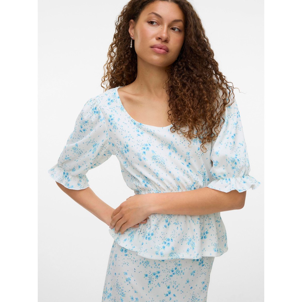 Top Peplum snow white, VERO MODA