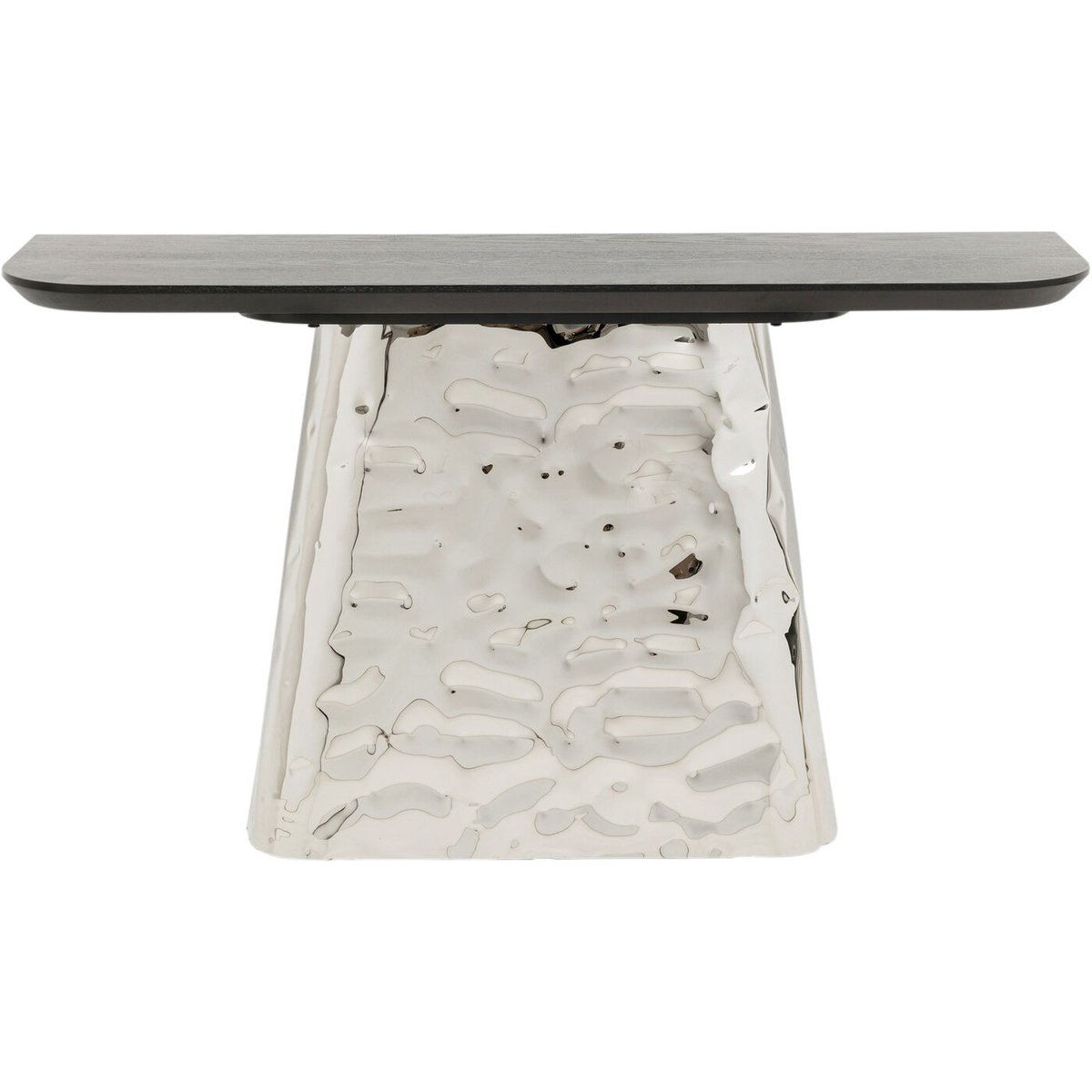 Console en acier texturé, CALDERA argent, KARE DESIGN