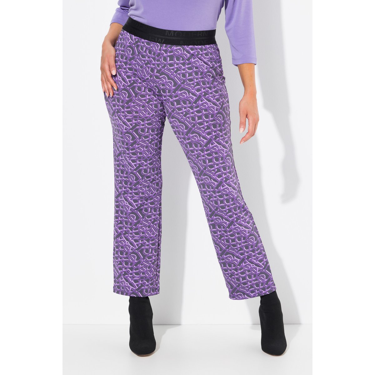 Pantalon Sienna à jambe droite asphalte, ULLA POPKEN