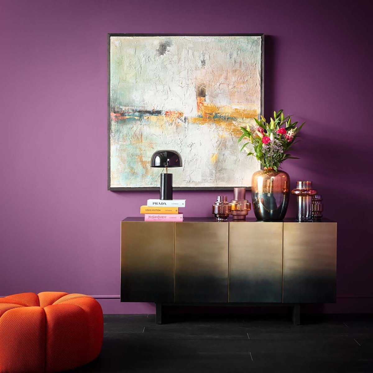 Vase en verre, PHENOM multicolore, KARE DESIGN