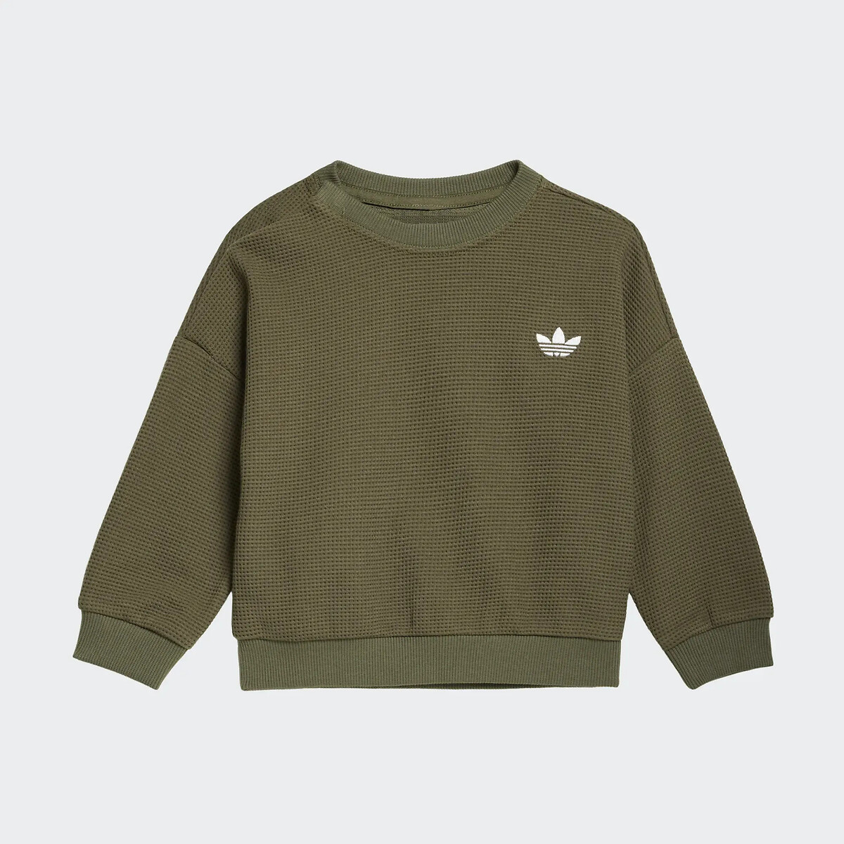 Conjunto de felpa gofrada caqui, adidas Originals