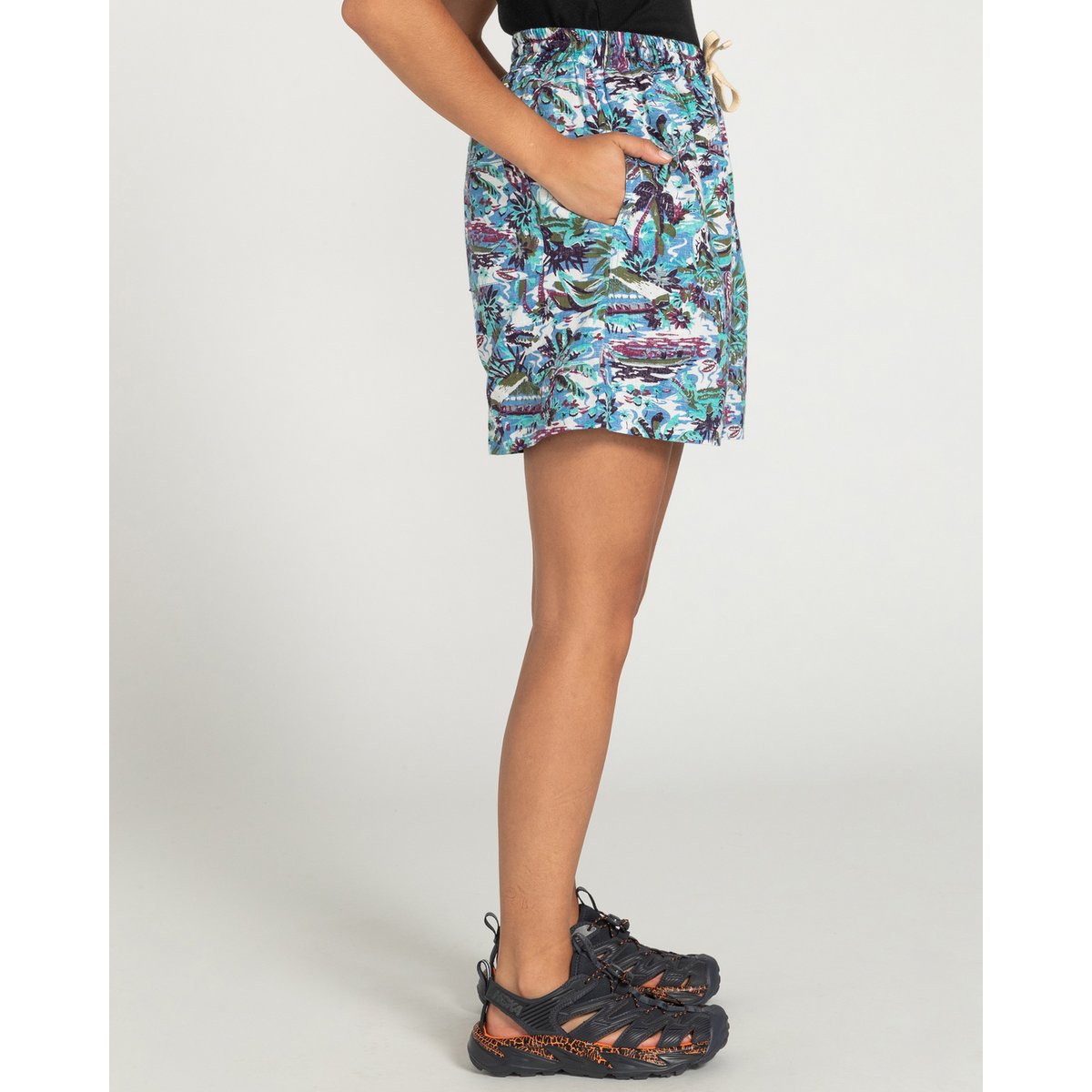 Short taille élastique VOLLEY bleu rivers blue, ELEMENT
