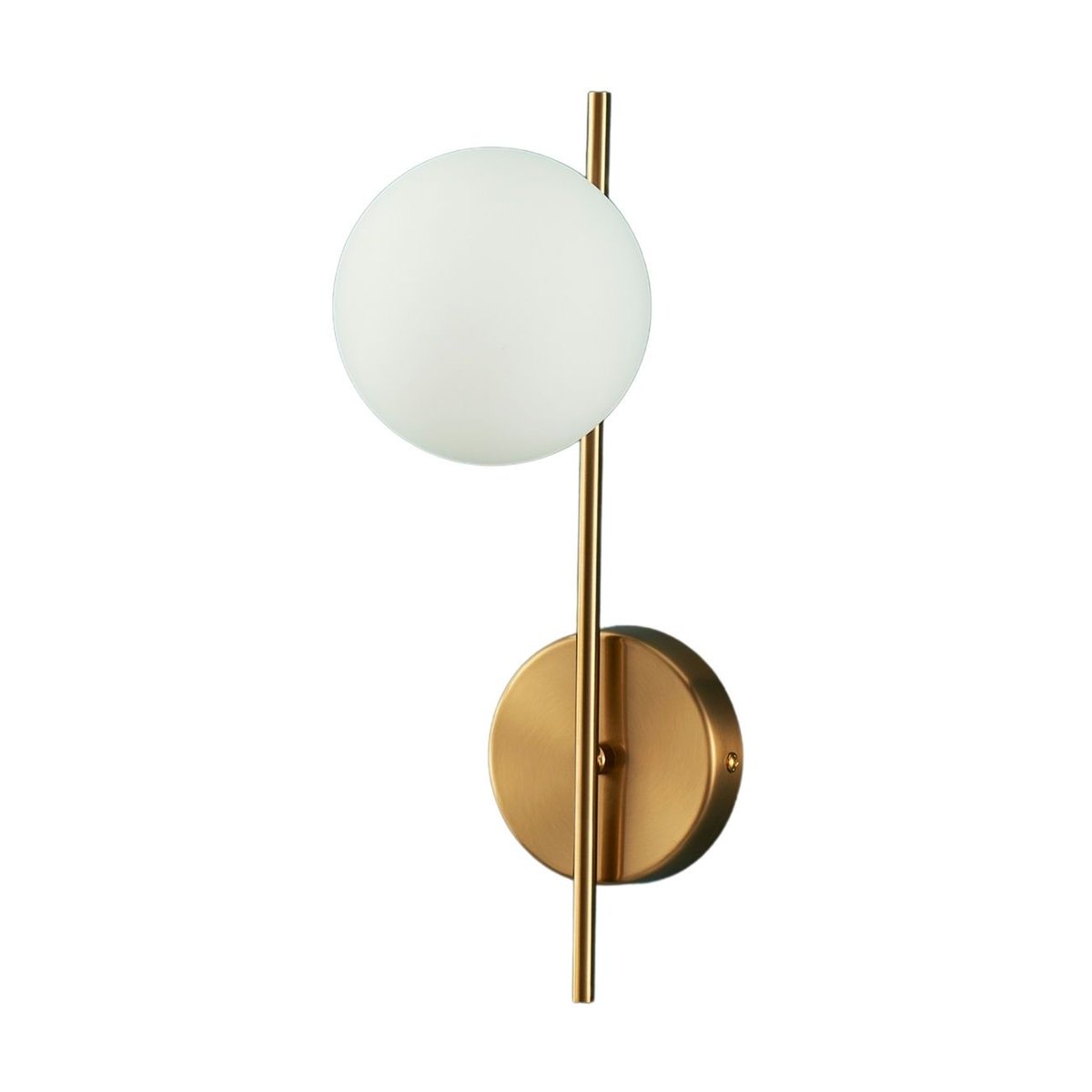 Applique avec globe en verre blanc – NEIRA laiton et blanc, KOSILUM
