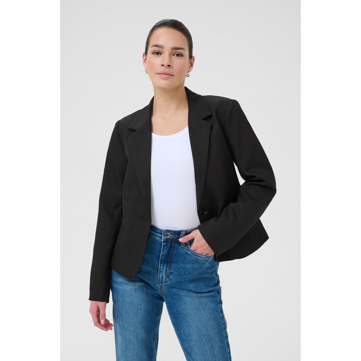 Blazer noir black deep, KAFFE