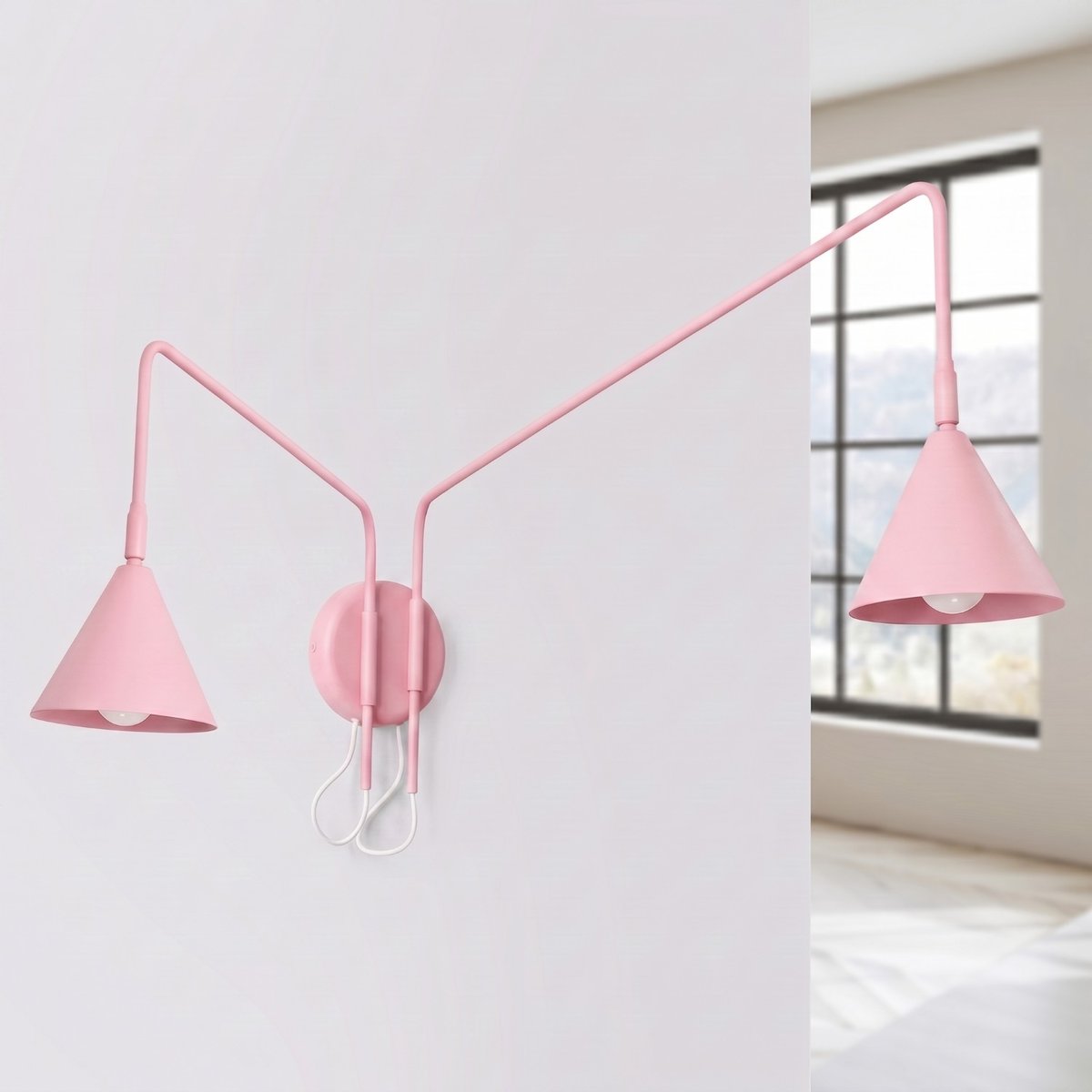 Applique murale Rose E14 2 Nox rose, EDEN
