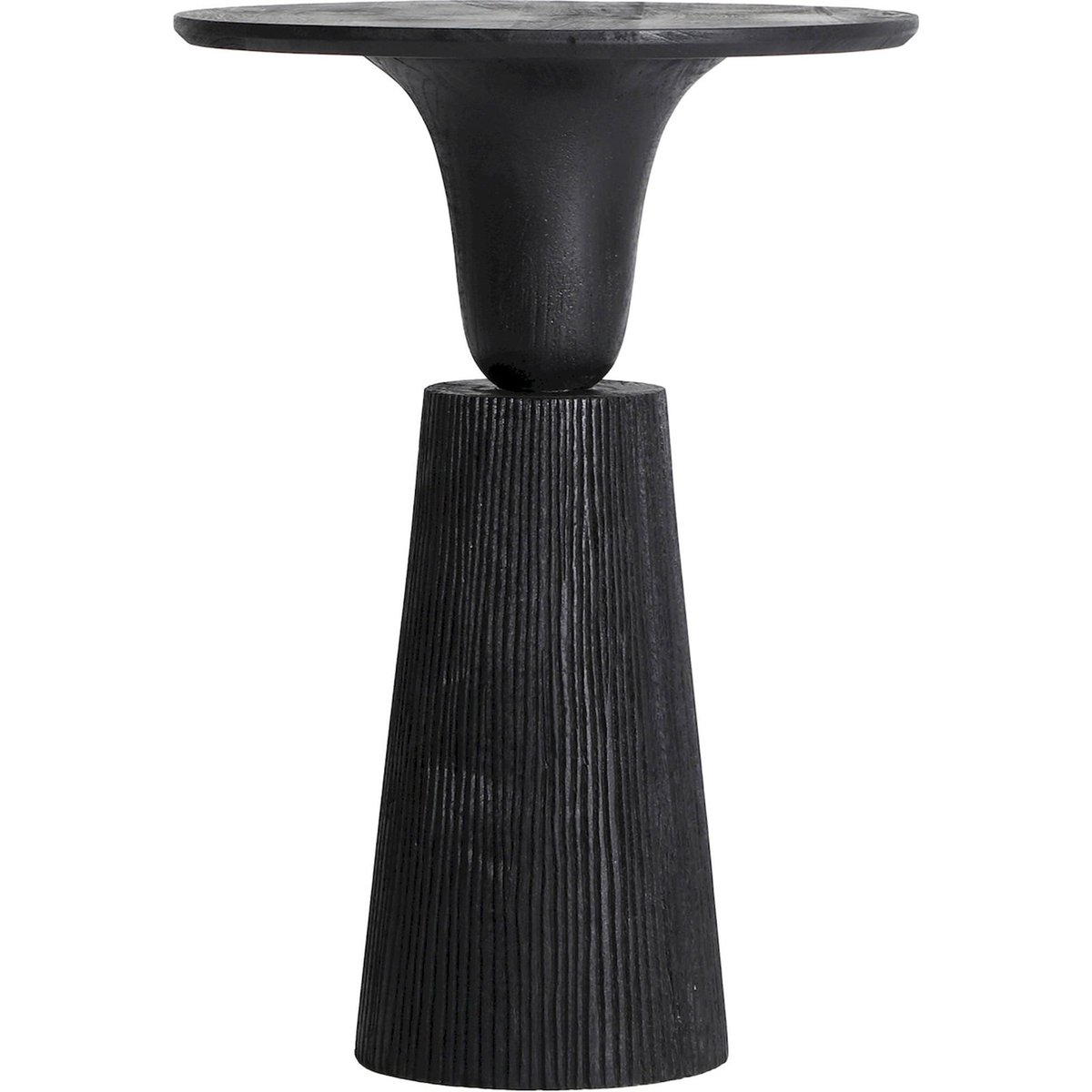 Table d'appoint sculpturale en manguier noir, RECOLLECTION