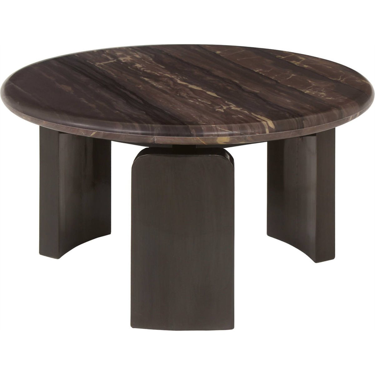 Table basse gigogne en marbre, Lot de 2 bordeaux veiné doré, RECOLLECTION