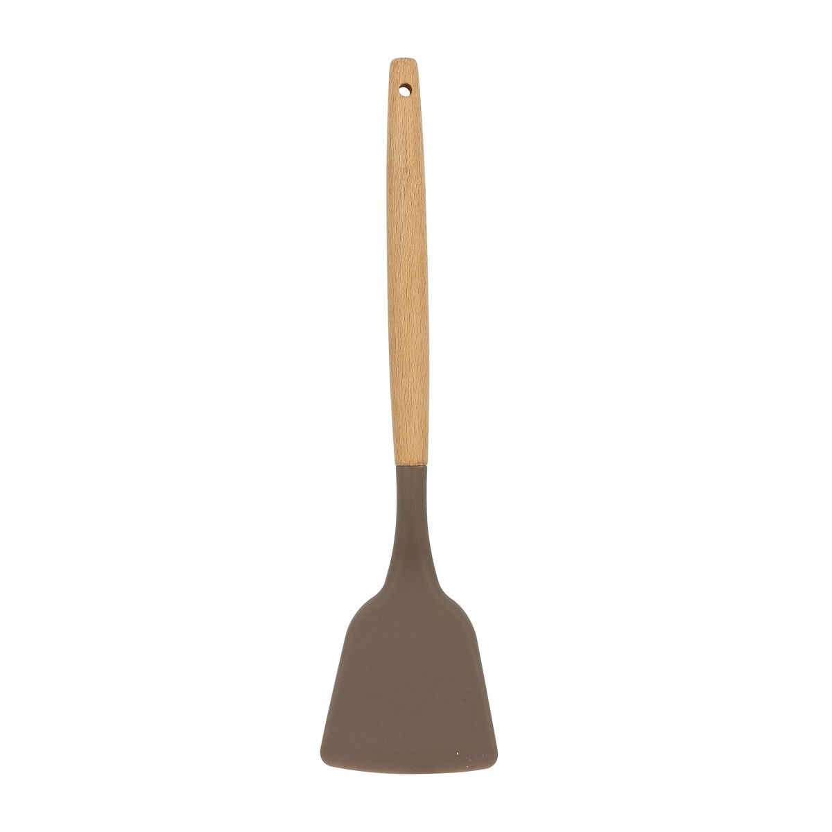 Spatule en silicone et manche en bois, ELIOTT naturel-taupe, MENASTYL