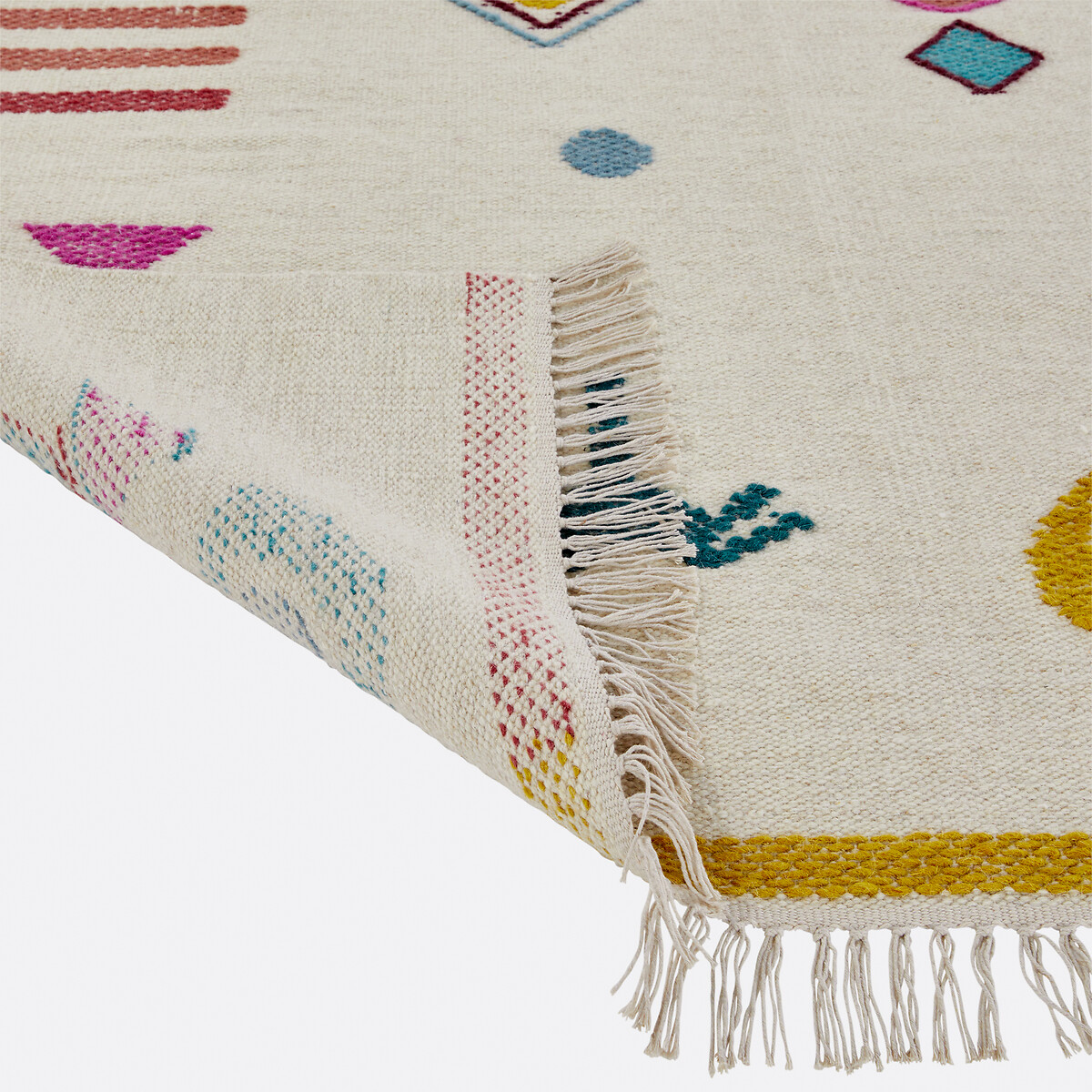 Imani Flat Woven Wool Rug multi-coloured, LA REDOUTE INTERIEURS