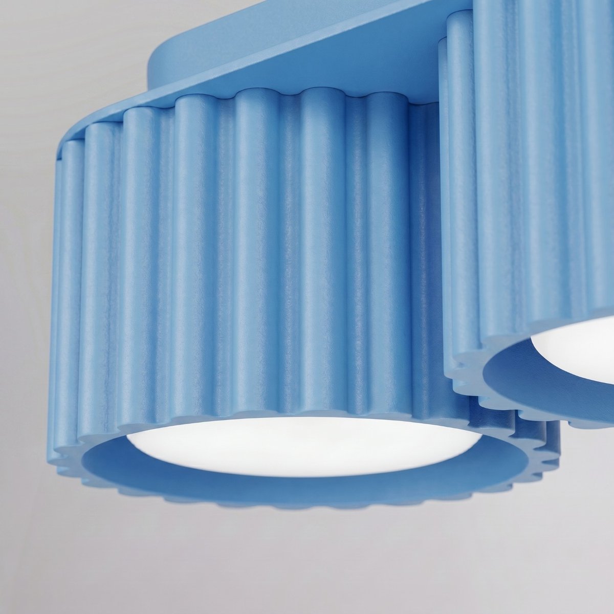 Plafonnier Aluminium Bleu Gx53 3 AURA bleu, EDEN