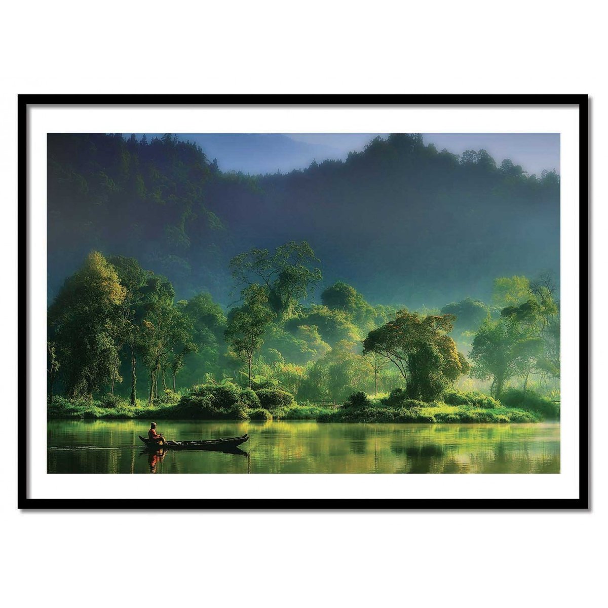 Affiche d’art et cadre noir 50 x 70 cm - Painting of Nature - Hardibudi affiche d'art, WALL EDITIONS