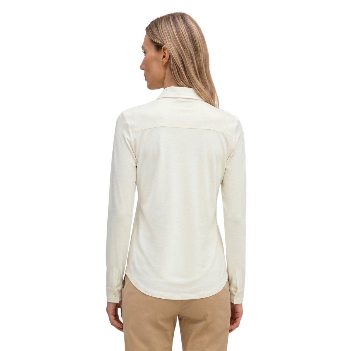 Blouse en jersey regular en LENZING™ ECOVERO™ blanc, MARC O'POLO