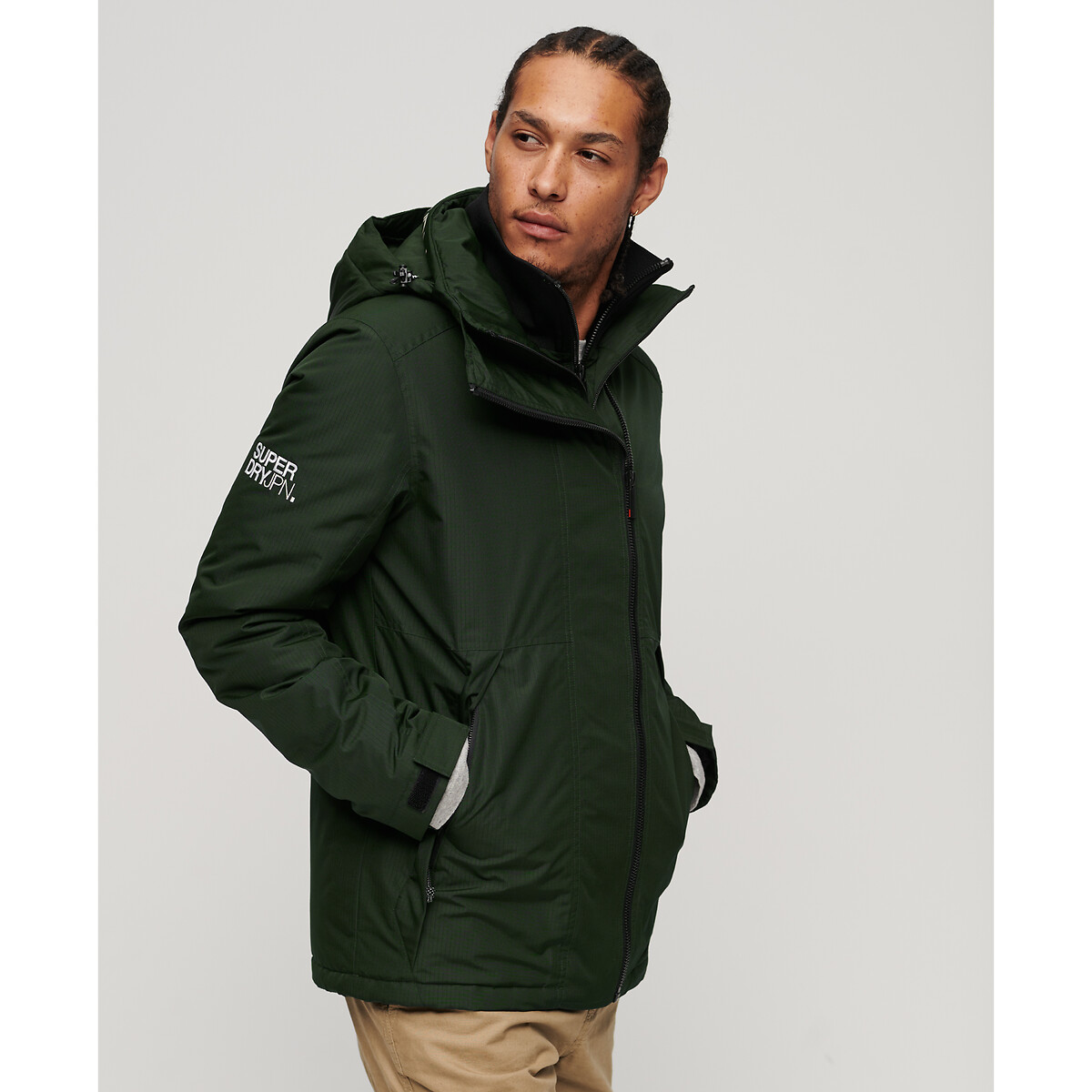 Coupe vent à capuche vert forêt, SUPERDRY