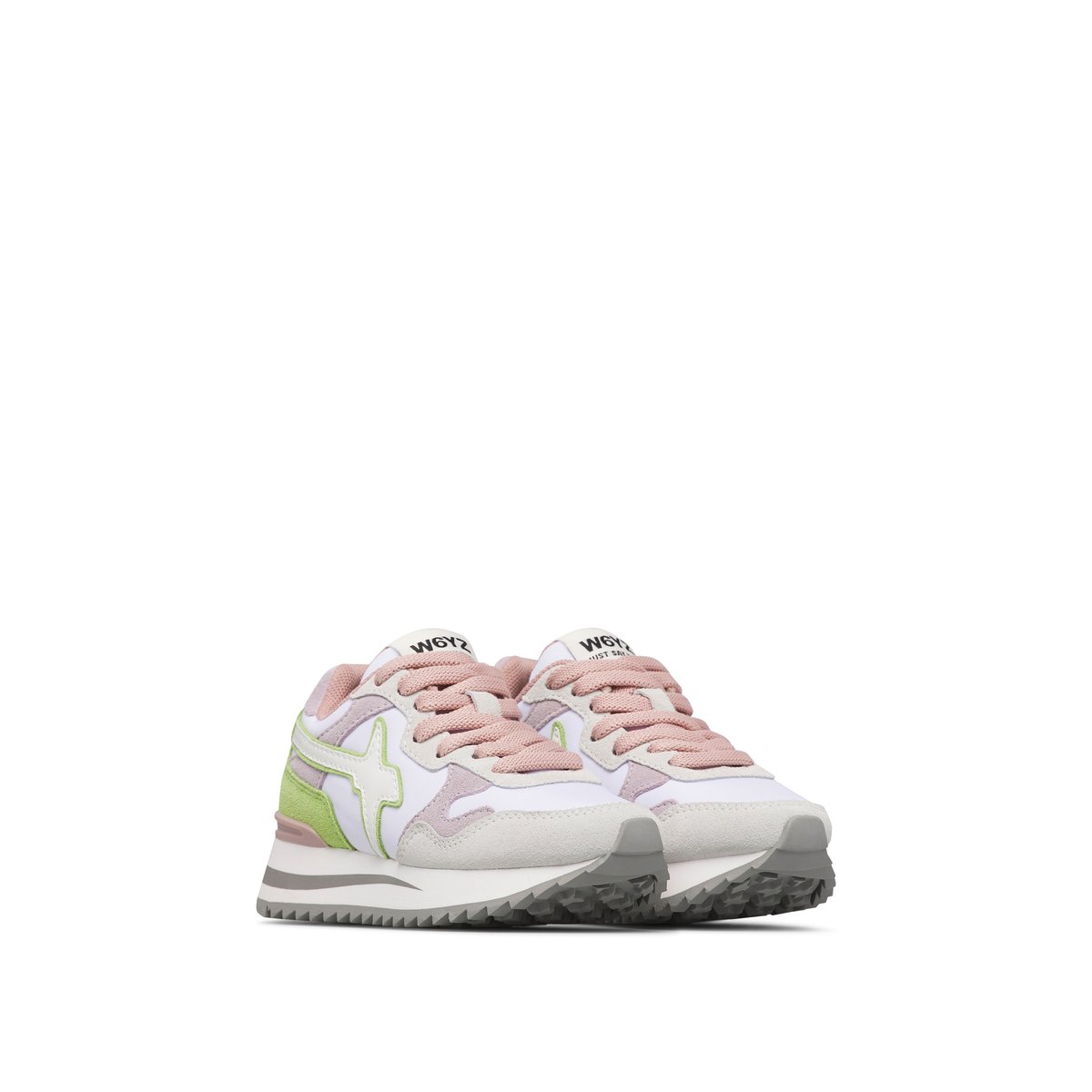 Baskets en daim et tissu technique TALLY-J. blanc-lilas-, W6YZ