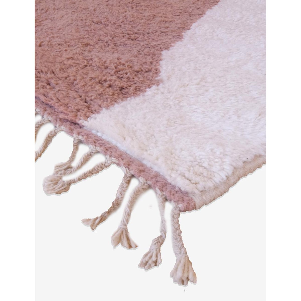 Tapis berbère élégant et contemporain en laine 255 x 351 cm brun naturel, AFK LIVING